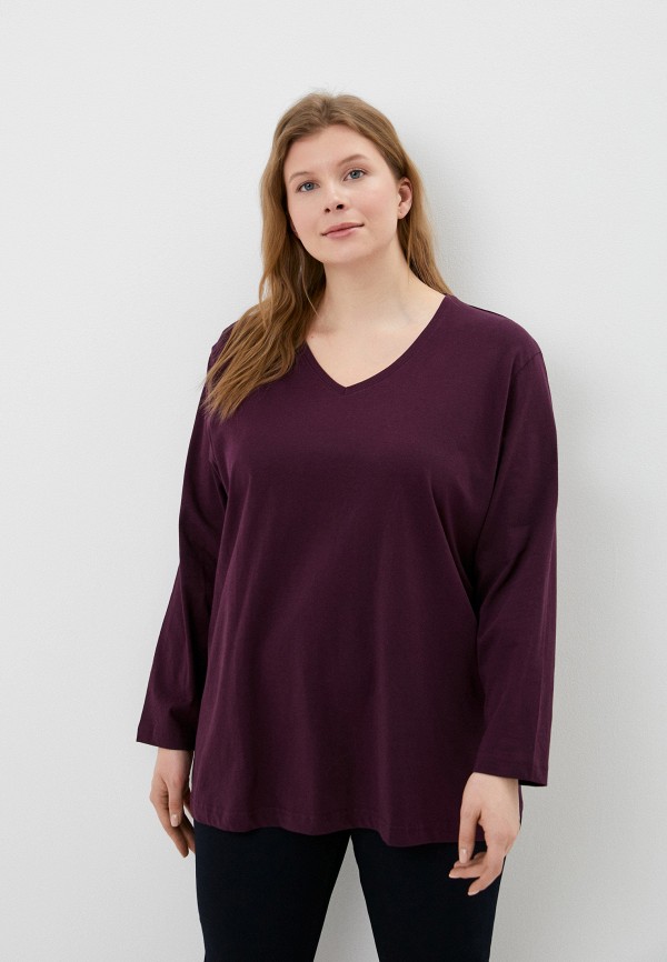 

Лонгслив Ulla Popken, Фиолетовый, Ulla Popken RTLABB161301
