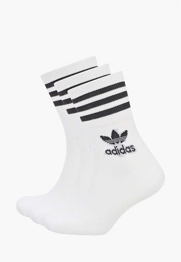 

Носки 3 пары adidas Originals, Белый, MID CUT CRW SCK