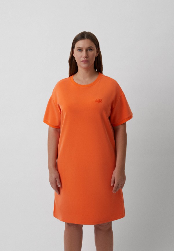 Платье Armani Exchange оранжевого цвета