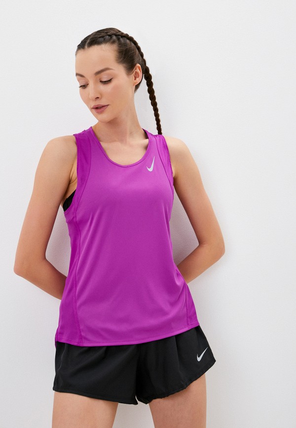 

Майка спортивная Nike, Фиолетовый, W NK DF RACE SINGLET