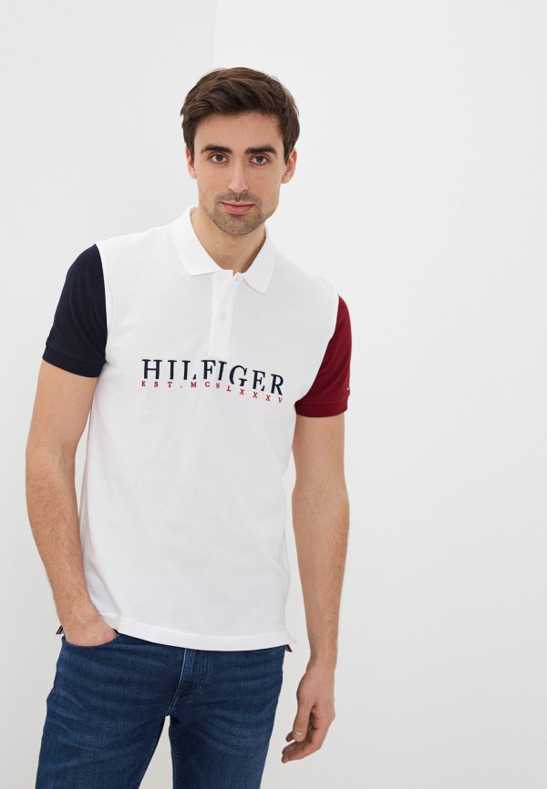 Поло Tommy Hilfiger белый MW0MW22090 RTLABB581501