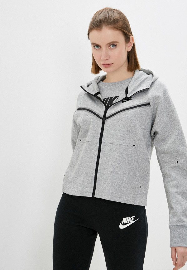 

Толстовка Nike, Серый, W NSW TCH FLC WR ESSNTL FZ HDY