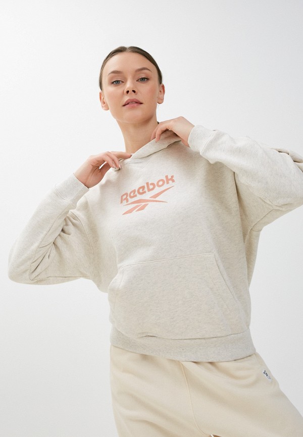 

Худи Reebok, Бежевый, CL PF BIG LOGO FT HOODIE