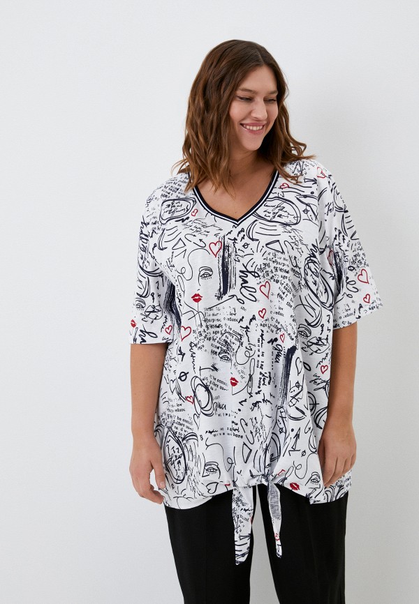 

Футболка Ulla Popken, Белый, Ulla Popken RTLABB662201