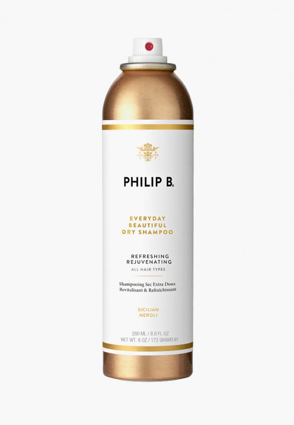 

Сухой шампунь Philip B., Прозрачный, Everyday Beautiful Dry Shampoo, 260 мл