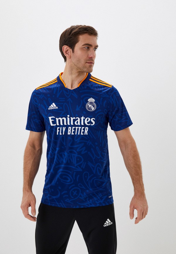 

Футболка спортивная adidas, Синий, REAL A JSY