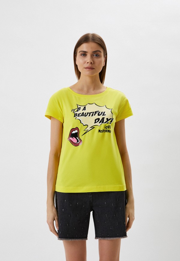

Футболка Love Moschino, Желтый, Love Moschino RTLABB891301