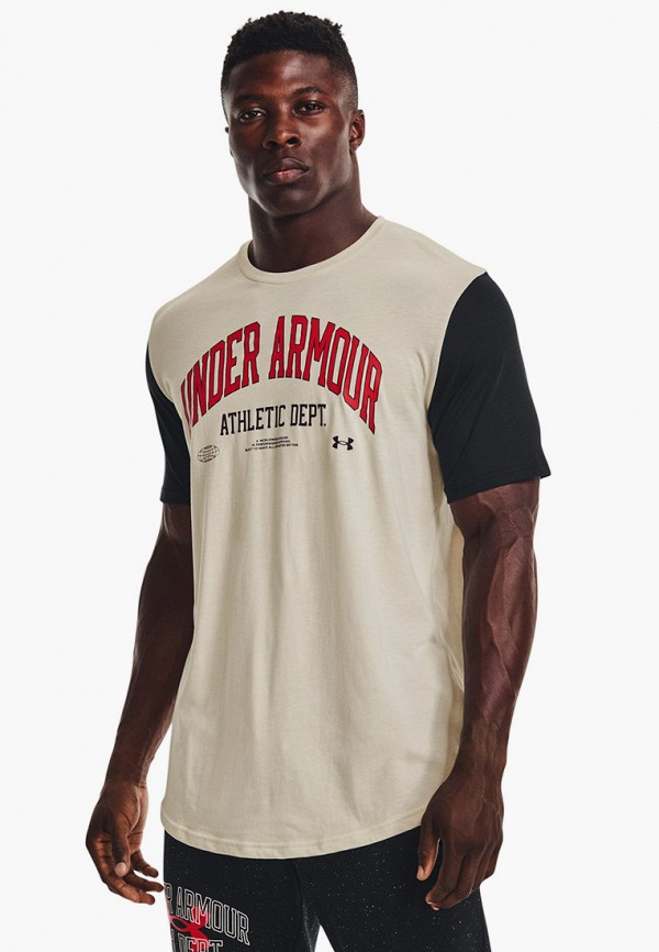 

Футболка спортивная Under Armour, Бежевый, UA ATH DEPT CLRBLK SS