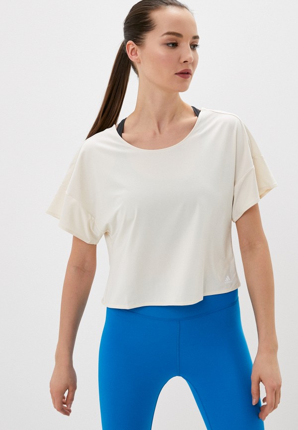 

Футболка спортивная adidas, Бежевый, WTR STUDIO BL T