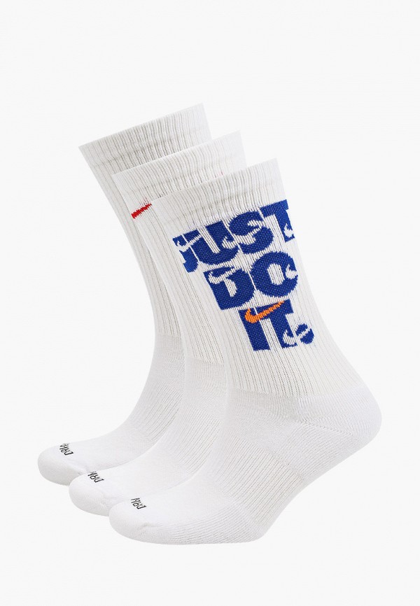 

Носки 3 пары Nike, Белый, U NK EVERYDAY PLUS CUSH CREW