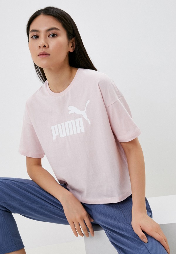 

Футболка PUMA, Розовый, ESS Cropped Logo Tee