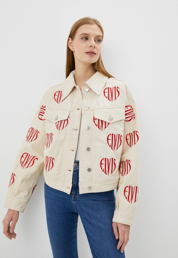 

Куртка джинсовая Scotch&Soda, Бежевый, COLLAB_ELVIS