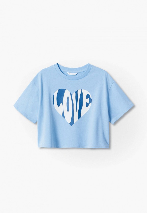 

Футболка Mango Kids, Голубой, LOVE