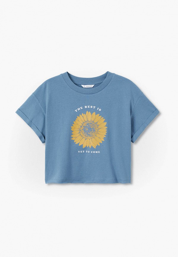 

Футболка Mango Kids, Голубой, Mango Kids RTLABC323301