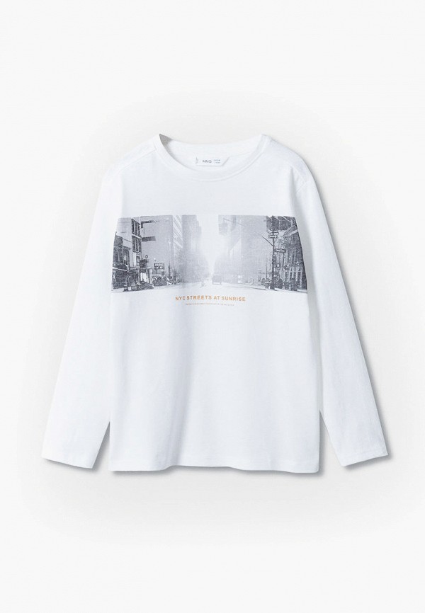 

Лонгслив Mango Kids, Белый, Mango Kids RTLABC330001