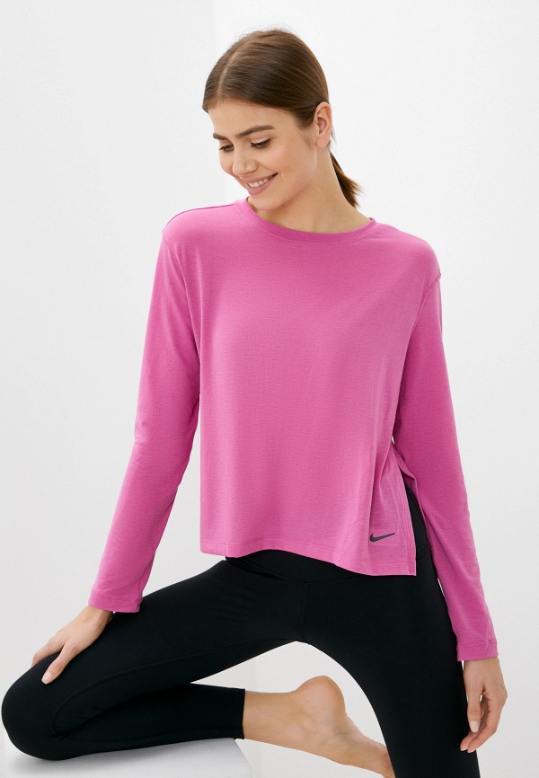 

Лонгслив спортивный Nike, Розовый, W NY DF L/S TOP