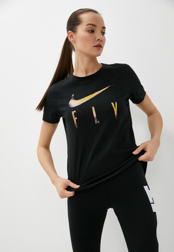 

Футболка Nike, Черный, W NK DF SWSH FLY SSNL SS TEE