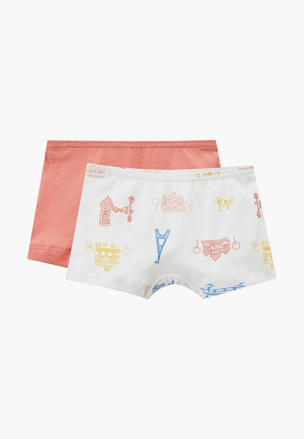 

Трусы 2 шт. Petit Bateau, Белый;коралловый, Petit Bateau RTLABC825601