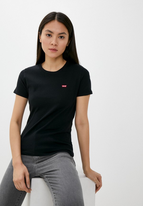 

Футболка Levi's®, Черный, SS RIB BABY TEE