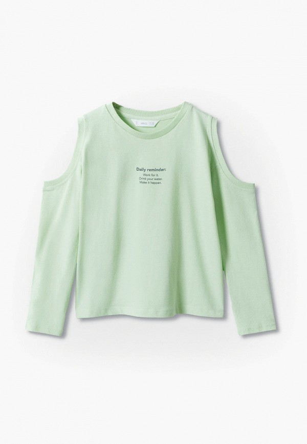 

Лонгслив Mango Kids, Зеленый, Mango Kids RTLABD234101