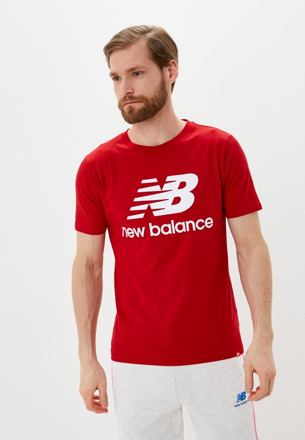 

Футболка New Balance, Красный, Essentials Stacked Logo Tee