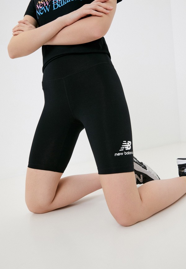 

Велосипедки New Balance, Черный, NB Essentials Stacked Fitted Short