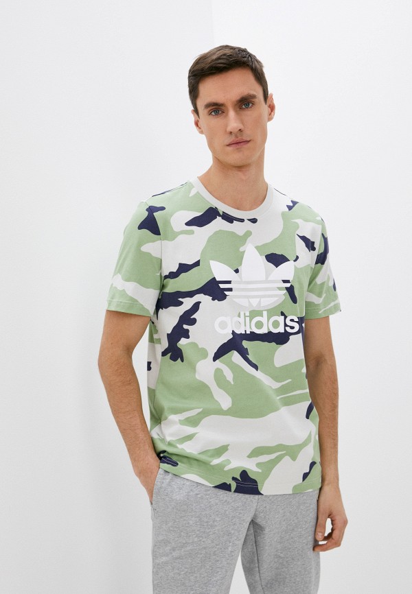 

Футболка adidas Originals, Зеленый, CAMO AOP