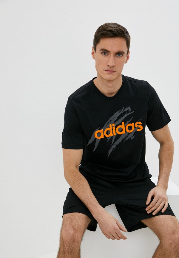 

Футболка спортивная adidas, Черный, FEELSTR GFX TEE