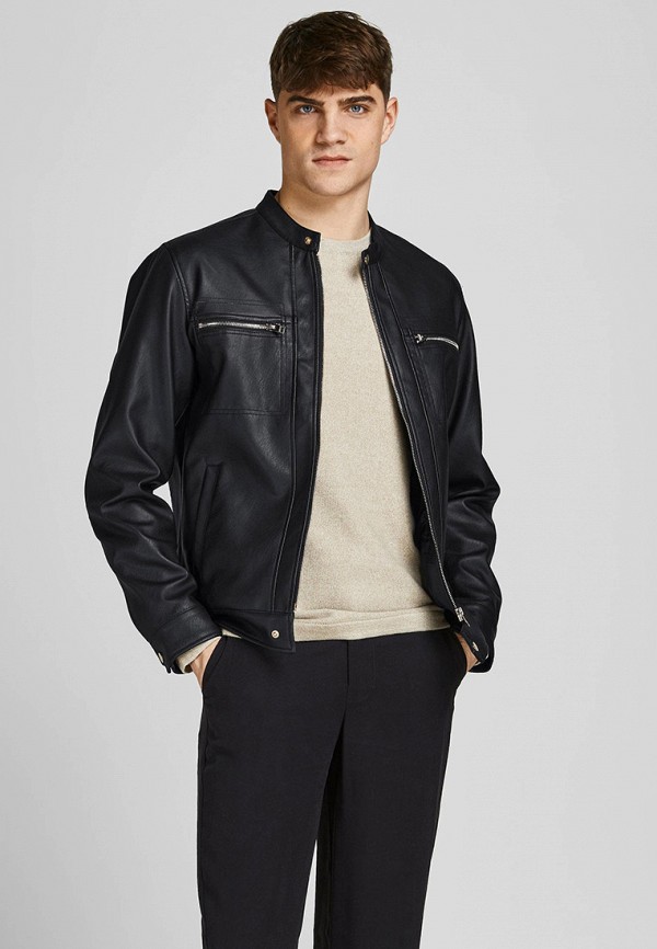 

Куртка кожаная Jack & Jones, Черный