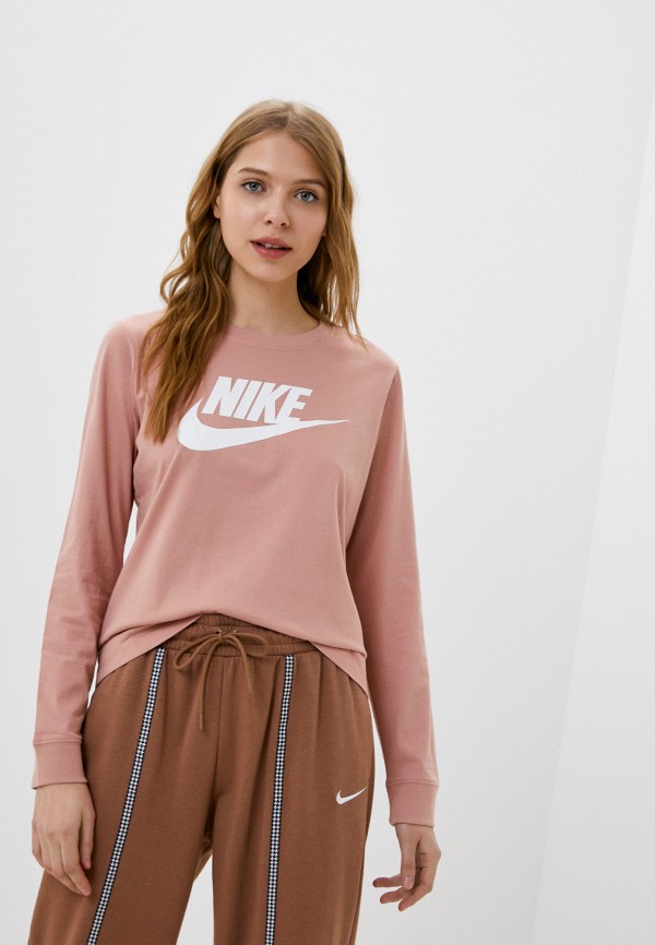 

Лонгслив Nike, Розовый, W NSW TEE ESSNTL LS ICON FTR