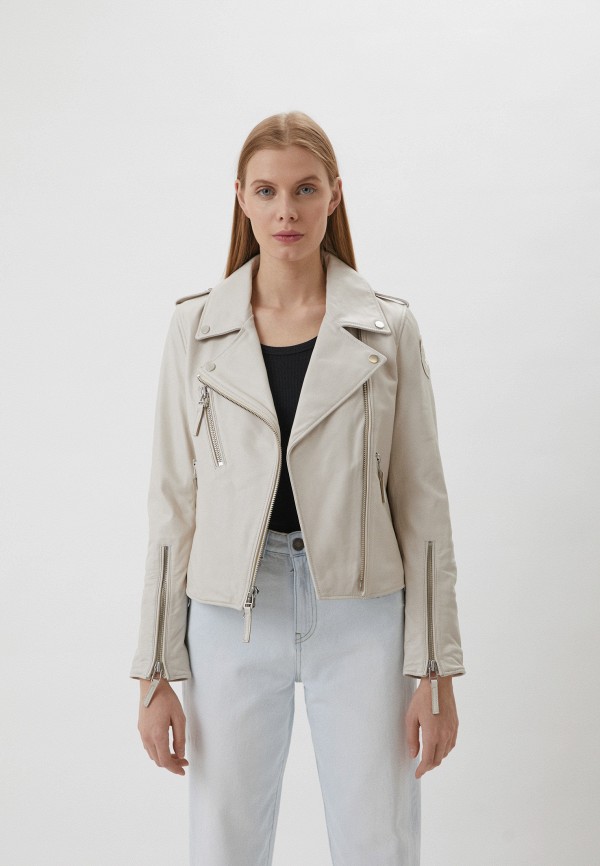 

Куртка кожаная Blauer USA, Бежевый