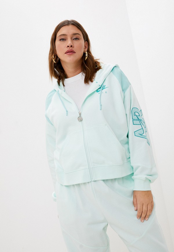 

Толстовка Nike, Голубой, W NSW AIR FLC TOP FZ PLUS
