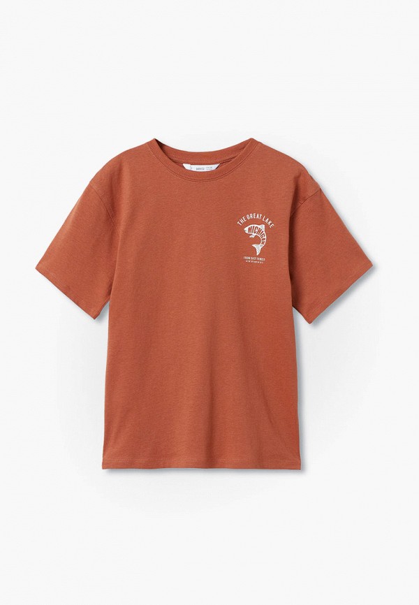 

Футболка Mango Kids, Коричневый, MICHIGAN