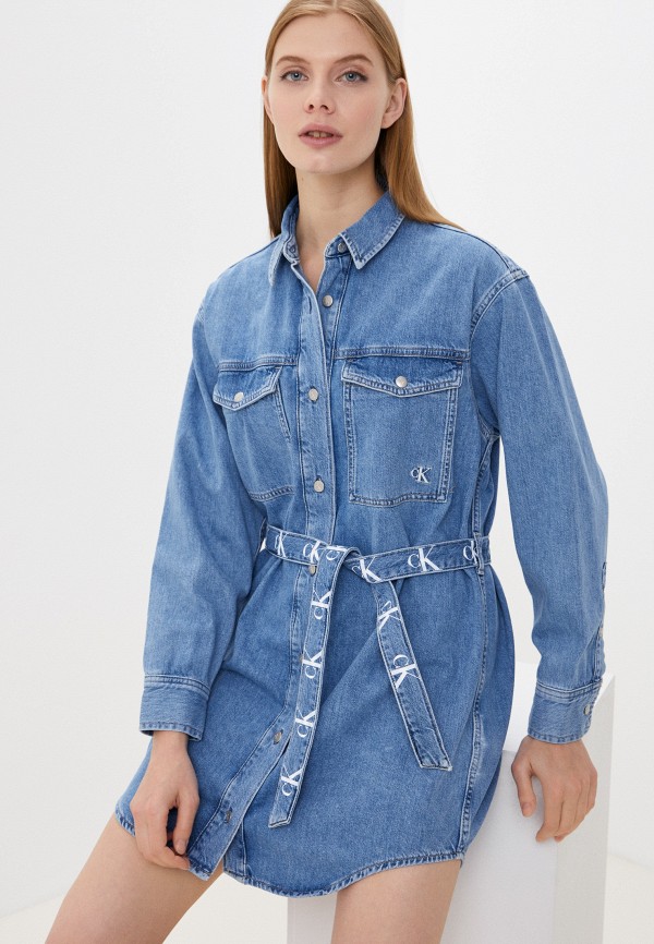 

Платье джинсовое Calvin Klein Jeans, Синий, Calvin Klein Jeans RTLABE266701