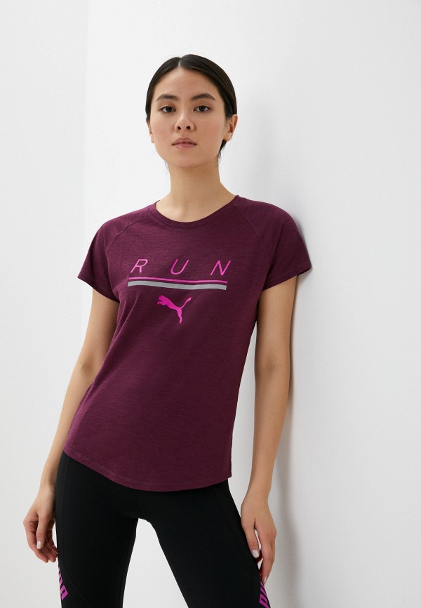

Футболка спортивная PUMA, Бордовый, RUN 5K LOGO SS TEE W