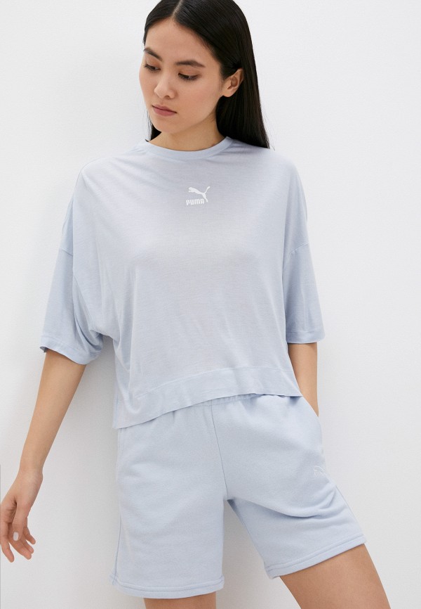 

Футболка PUMA, Голубой, Classics Oversized Splitside Tee