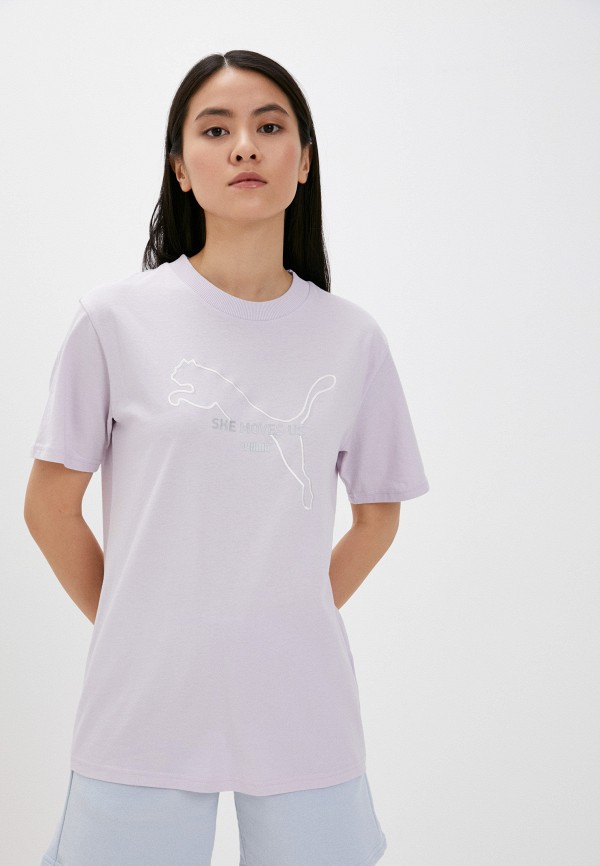 

Футболка PUMA, Фиолетовый, HER International W Day Graphic Tee
