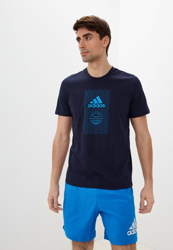 

Футболка спортивная adidas, Синий, M SUST G T 1