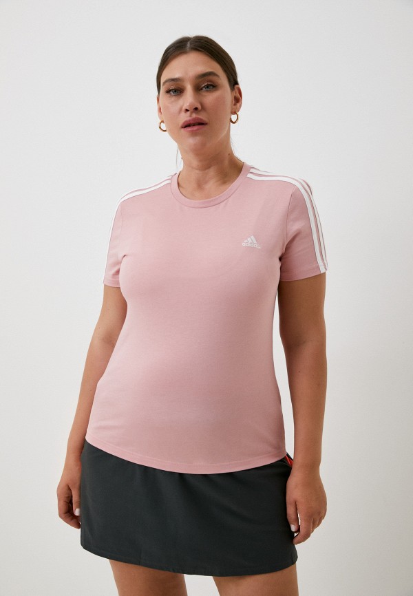 

Футболка adidas, Розовый, W 3S T