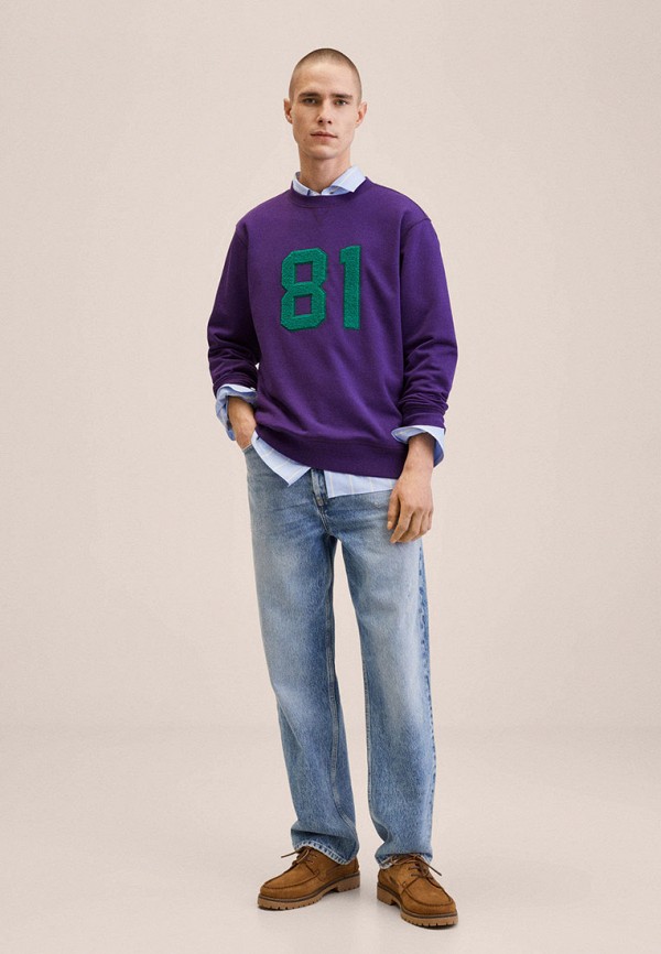 

Свитшот Mango Man, Фиолетовый, Mango Man RTLABE518401