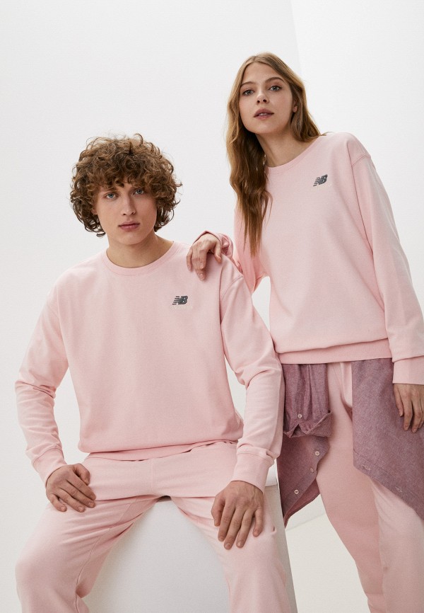 

Свитшот New Balance, Розовый, NB Essentials uni-ssentials Crew