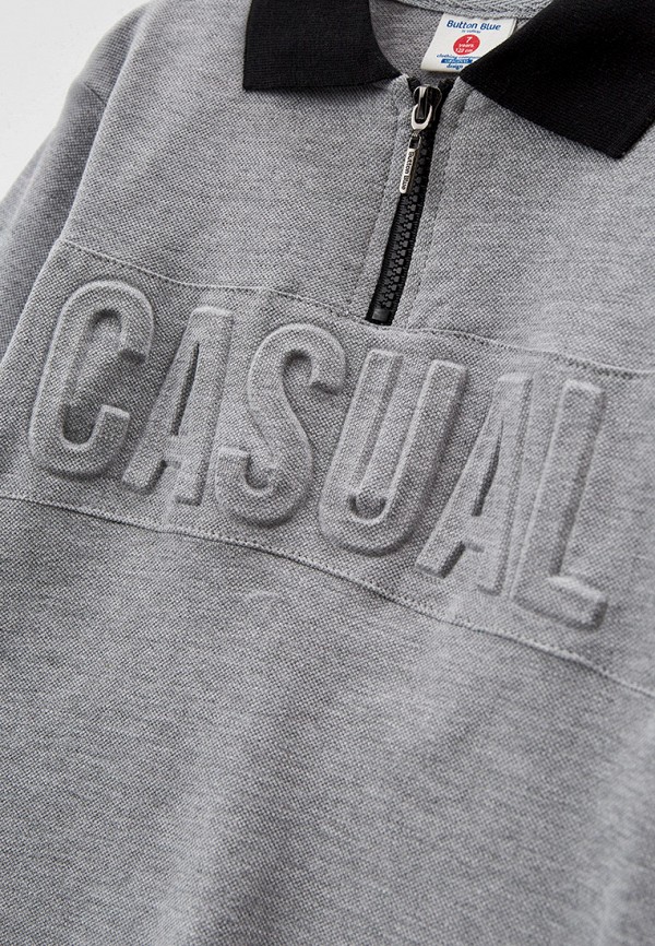 фото Поло button blue