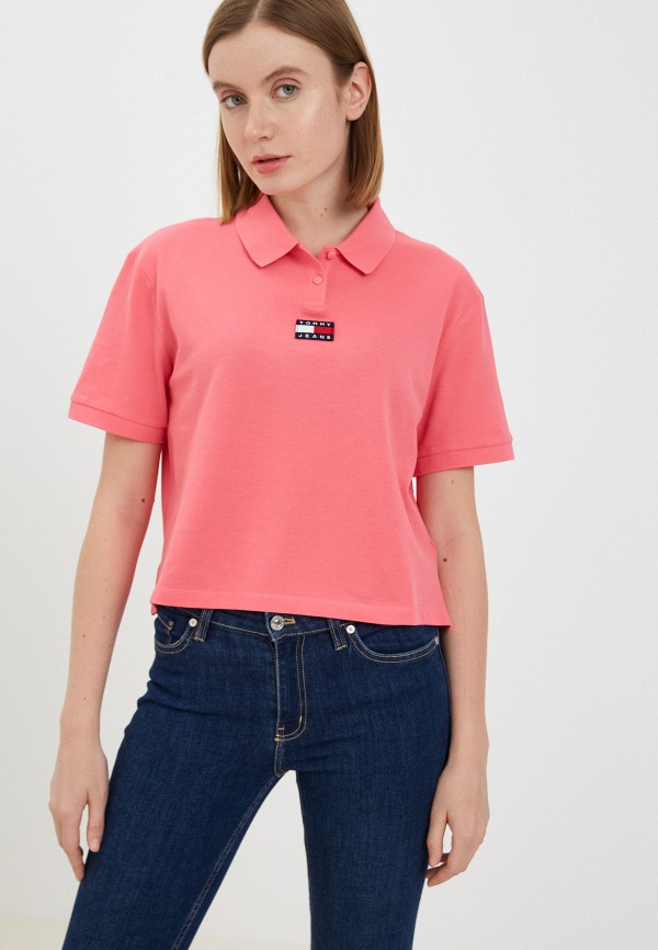 Поло Tommy Jeans розовый DW0DW10347 RTLABE942001