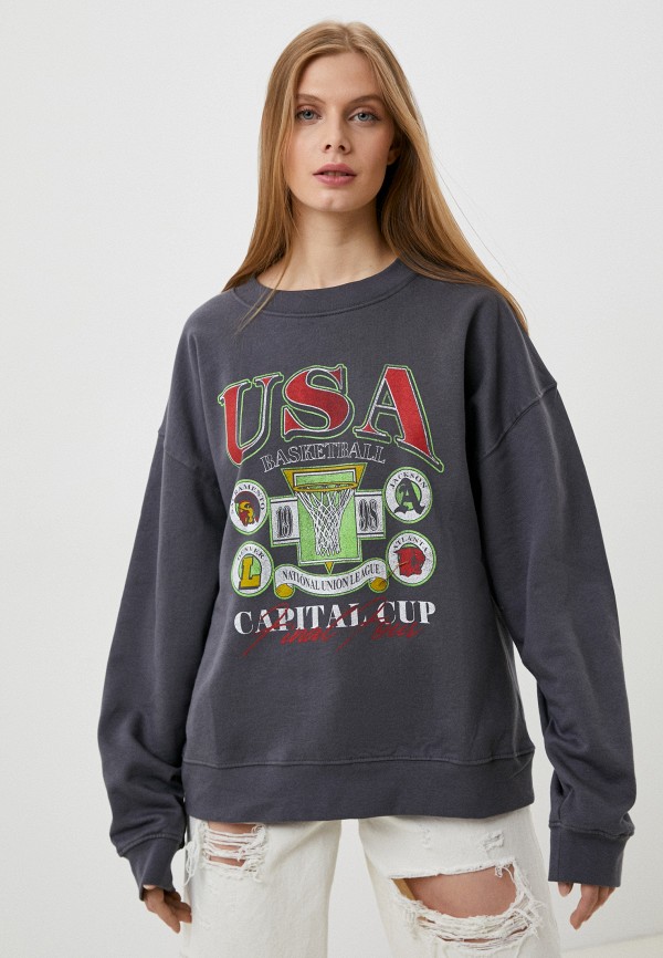

Свитшот Topshop, Серый, Topshop RTLABF012901