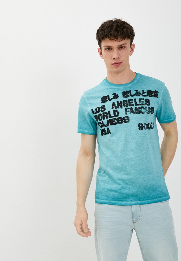 

Футболка Guess Jeans, Бирюзовый