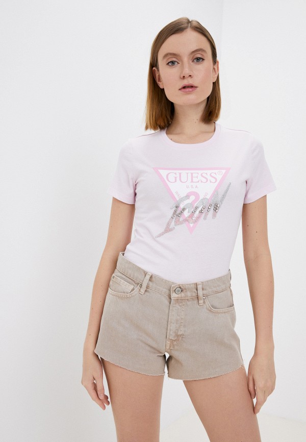 

Футболка Guess Jeans, Розовый