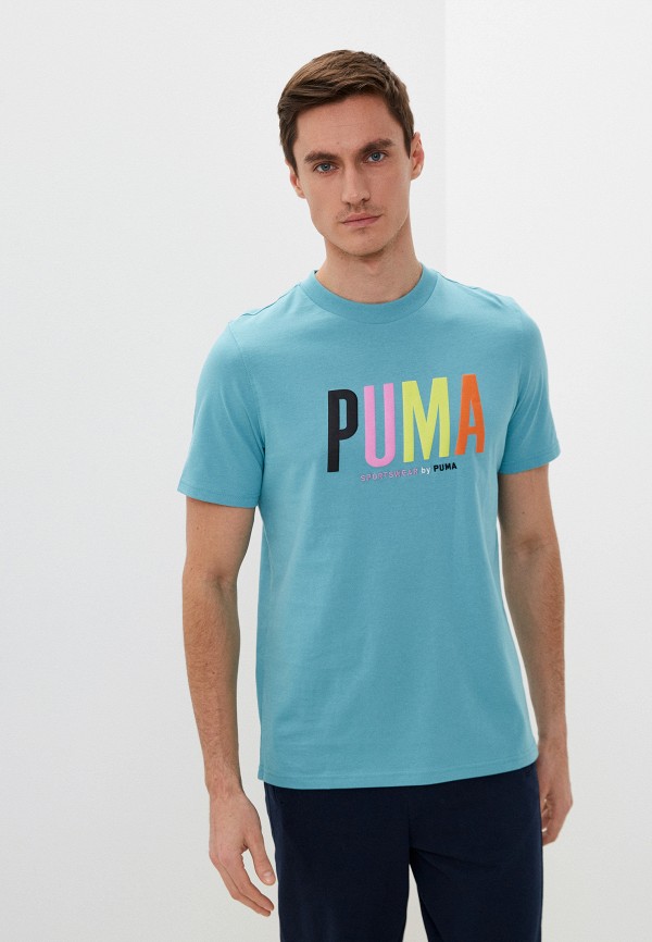 

Футболка PUMA, Голубой, SWxP Graphic Tee