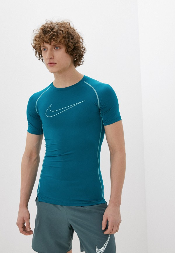 

Футболка компрессионная Nike, Бирюзовый, M NP DF TIGHT TOP SS