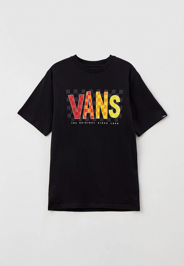 

Футболка Vans, Черный, VANS CHECKS SS BOYS BLACK