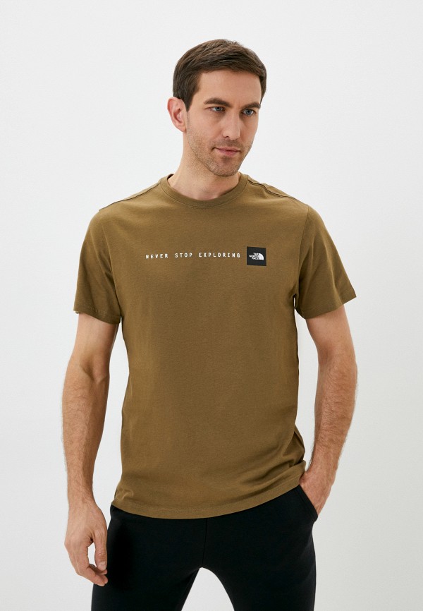 

Футболка The North Face, Коричневый, M S/S NEVER STOP EXPLORING TEE - EU